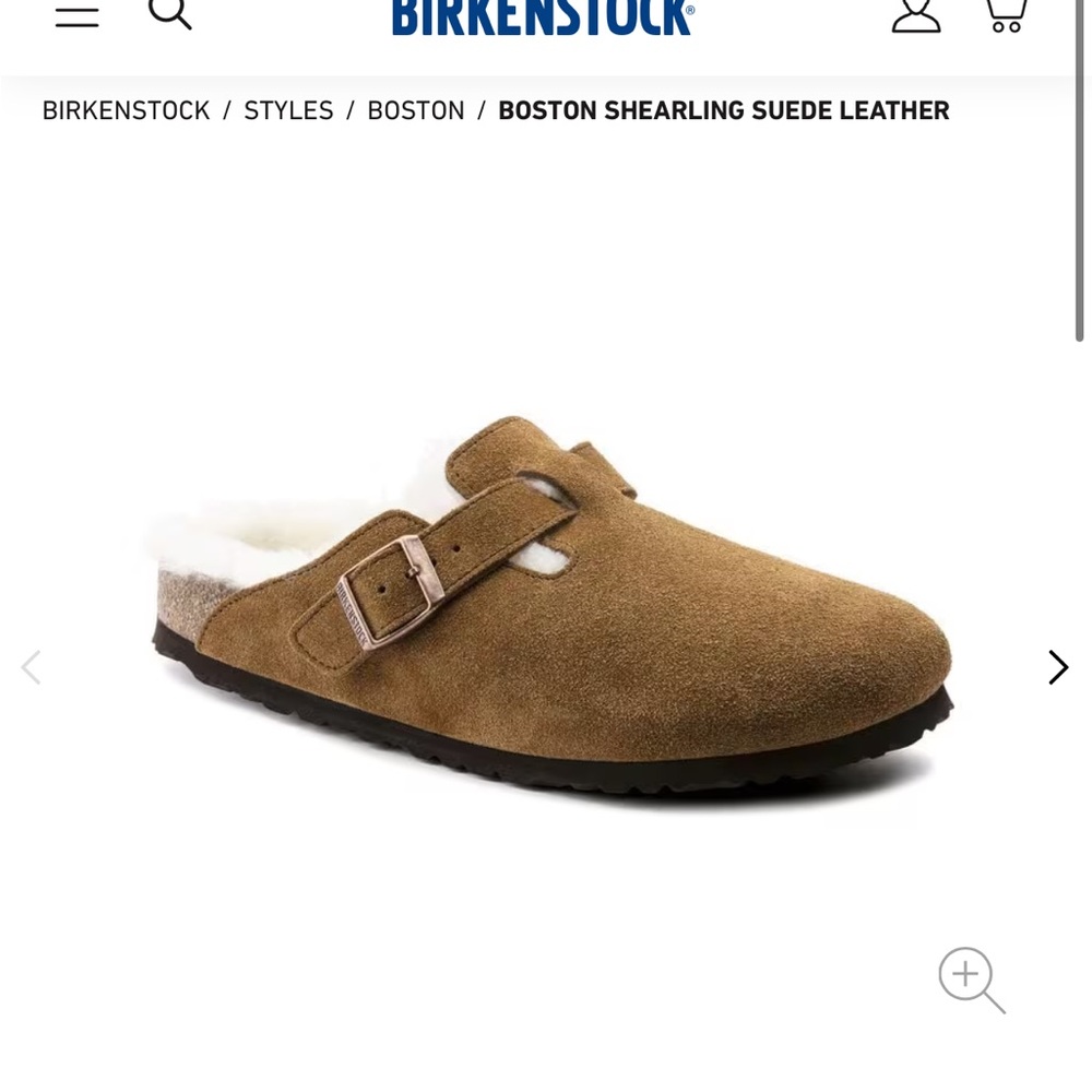 Birkenstock Boston Shearling Suede Leather Mink size 37 6-6,5 NWT - Picture 3 of 7